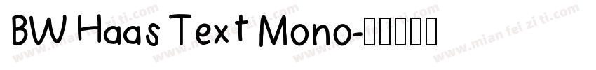 BW Haas Text Mono字体转换